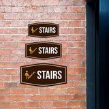 Fancy Plus Stairs Wall or Door Sign Easy Installation | Workplace Office and Business