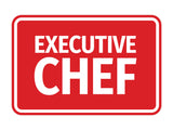 Signs ByLITA Classic Framed Executive Chef Door or Wall Sign Easy Installation | Office And Shop Decor | Bars And Restaurants