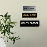 Signs ByLITA Standard Utility Closet Wall or Door Sign | Easy Installation | Office & Home Signage