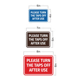 Signs ByLITA Classic Framed Please Turn The Taps Off After Use Door or Wall Sign | Eco-Friendly Home Signs
