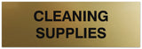 Signs ByLITA Basic Cleaning Supplies Sign - Laser-Engraved Lettering | Durable ABS Plastic | Vibrant Colors | Powerful Foam Tape