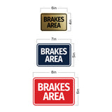 Signs ByLITA Classic Framed Brakes Area Wall or Door Sign