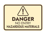 Signs ByLITA Classic Framed Danger: No Entry - Hazardous Materials Door or Wall Sign Easy Installation | Health And Safety | Building And Warning Signs