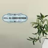 Designer Plus All Gender Restroom Wall or Door Sign Easy Installation | Business & Public Bathroom Signs