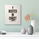 Designs ByLITA Rooted In Christ, Wall Print Art | Religious Home Decor (Unframed or Framed)