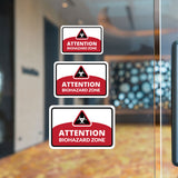 Classic Framed Plus Attention Biohazard Zone Door or Wall Sign | Workplace Health and Safety Warning Signage