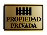 Signs ByLITA Classic Framed Propiedad Privada Graphic Spanish Security Wall or Door Sign