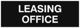 Signs ByLITA Basic Leasing Office Sign - Laser-Engraved Lettering | Durable ABS Plastic | Vibrant Colors | Powerful Foam Tape