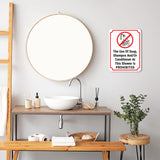 Portrait Round Plus The Use Of Soap, Shampoo And/Or Conditioner At This Shower Is Prohibited Wall or Door Sign | Indoor Gym Signage