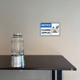 Classic Framed Plus Notice Cleaning Supplies Door or Wall Sign | Health & Office Signage