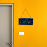 Clean Restrooms Promote Good Health Please Help Keep It Clean 5x10 Hanging Plus Wall or Door Sign | Home & Office Decor