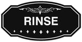 Signs ByLITA Victorian Rinse Wall or Door Sign - Laser-Engraved Lettering | Durable ABS Plastic | Vibrant Colors | Powerful Foam Tape