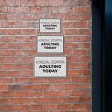 Classic Framed Plus Kinda, Sorta Adulting Today Wall or Door Sign | Funny Home & Office Signage
