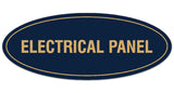 Signs ByLITA Oval Electrical Panel Sign - Laser-Engraved Lettering | Durable ABS Plastic | Vibrant Colors | Powerful Foam Tape