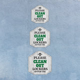 Heritage Plus Please Clean Out Lockers After Use Wall or Door Sign | Public Spaces Signage