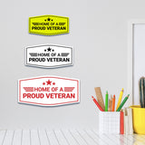 Signs ByLITA Fancy Home of a Proud Veteran Easy Installation | Honor Veterans with Military Signs | US Pride | Businesses and Homes Wall or Door Sign