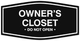 Signs ByLITA Fancy Owner's closet Sign - Laser-Engraved Lettering | Durable ABS Plastic | Vibrant Colors | Powerful Foam Tape Wall or Door Sign