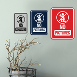 Signs ByLITA Portrait Round No pictures Wall or Door Sign