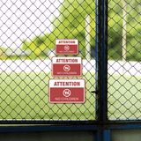 Classic Framed Plus Attention No Children Wall or Door Sign | Children Safety Sign