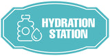 Victorian Plus Hydration Station Wall or Door Sign | Business & Public Signage