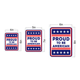 Portrait Round Plus Proud to Be American Door or Wall Sign | Easy Installation | Patriotic Stars and Stripes USA Pride Sign