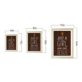 Designs ByLITA Just A Girl Who Loves Jesus, Wall Print Art | Religious Home Decor (Unframed or Framed)