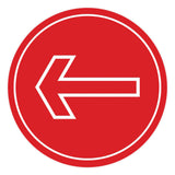 Signs ByLITA Circle Directional Arrow Left Graphic Door or Wall Sign | Easy Installation | Durable Construction | Promote Health And Safety | Caution Warning Sign for Home, Business and Office Spaces