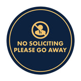 Circle No Soliciting Please Go Away Wall or Door Sign