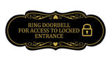 Signs ByLITA Designer Ring Doorbell for Access to Locked Entrance Wall or Door Sign