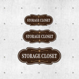 Designer Plus Storage Closet Wall or Door Sign | Business and Workplace Signage