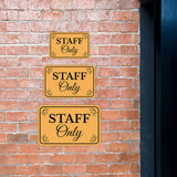 Classic Framed Plus Staff Only Wall or Door Sign | Health And Safety Office Signage
