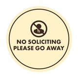 Circle No Soliciting Please Go Away Wall or Door Sign