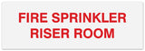 Signs ByLITA Basic Fire Sprinkler Riser Room Sign - Laser-Engraved Lettering | Durable ABS Plastic | Vibrant Colors | Powerful Foam Tape