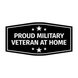 Signs ByLITA Fancy Proud Military Veteran at Home Easy Installation | Honor Veterans with Military Signs | US Pride | Businesses and Homes Wall or Door Sign