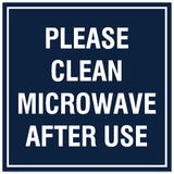 Signs ByLITA Square Please Clean Microwave After Use Sign - Easy Installation | Durable Material