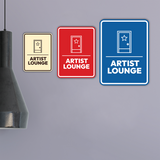 Signs ByLITA Portrait Round Artist Lounge Door or Wall Sign Easy Installation | Directing Artists & Co-Workers | Music | Concert | Festivals