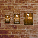 Portrait Round Plus Beer Because No Great Story Ever Started With Someone Eating A Salad Door or Wall Sign | Funny Home Decor