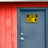 Classic Framed Plus Caution Alarm Will Sound If Door Opens Door or Wall Sign | Safety Signage