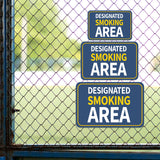Classic Framed Plus Designated Smoking Area Door or Wall Sign | Warning Signage