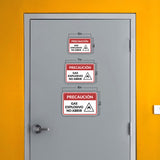 Classic Framed Plus Precaución Gas Explosivo - No Abrir Door or Wall Sign | Business Warning Signage