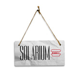 Solarium 5x10 Hanging Plus Wall or Door Sign | Rustic Twine | Range of Vibrant Decor Styles | Room Signs For Home and Business