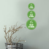 Circle Plus Film Studio Wall or Door Sign | Easy Installation | Business & Studio Signage