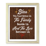 Designs ByLITA Bless This Food Before Us The Family Beside Us And The Love, Between Us, Wall Print Art | Religious Home Decor (Unframed or Framed)