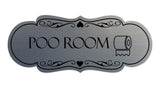 Signs ByLITA Designer Poo Room Wall or Door Sign