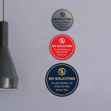 Circle No Soliciting Do Not Bother Us If We Do Not Know You Wall or Door Sign