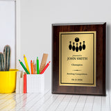 Bowling Customizable Wooden Award Plaque | Easel Mount Option | Achievement and Recognition Personalizable Plaques