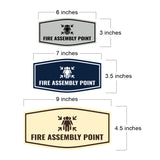 Fancy Fire Assembly Point Wall or Door Sign