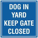 Signs ByLITA Square Dog in Yard Keep Gate Closed Sign - Easy Installation | Durable Material