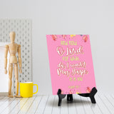 And now, O Lord, for what do I wait? My hope is in you Psalm 39:7 6 x 8" Table Sign With Acrylic Easel | Religious Bible Quotes Decor