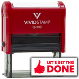 Vivid Stamp Let's Get This Done Self-Inking Rubber Stamps Teachers And Schools | Motivational Stamps For Children | Re-inkable Ink Pad